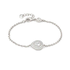 Nomination DOMINA Armband aus 925er Silber, dazu mit Cubic Zirkonia in Pavé-Fassung besetztes Schmuckelement (015_Tropfen)