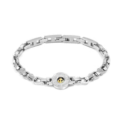 Nomination MANVISION Armband aus Edelstahl, dazu mit Cubic Zirkonia verzierter Anker (012_(Gelb vergoldet))