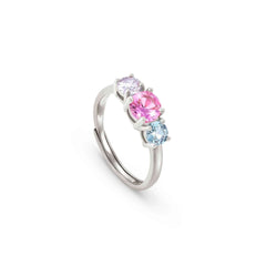 Nomination COLOUR WAVE 'Trilogy'-Ring aus 925er Silber, mit Cubic Zirkonia verziert (005_MIXED)