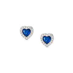 Nomination ALLMYLOVE Herz-Ohrstecker aus 925er Silber, mit Cubic Zirkonia besetzt (012_BLAU)