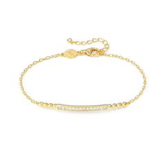 Nomination LOVECLOUD Armband aus 925er Silber, dazu mit Cubic Zirkonia besetztes Schmuckelement (012_(Gelb vergoldet))