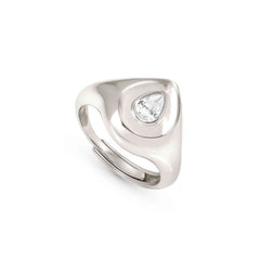 Nomination DOMINA Ring aus 925er Silber, mit Cubic Zirkonia verziert (015_Tropfen-006_Grosse 15)