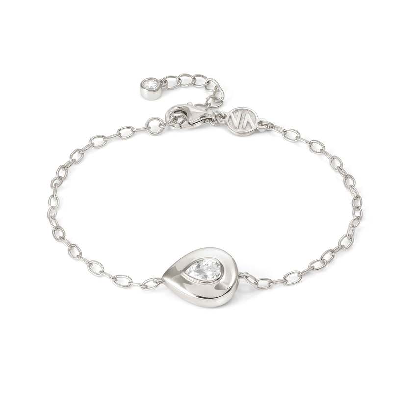 Nomination DOMINA Armband aus 925er Silber, dazu mit Cubic Zirkonia verziertes Schmuckelement (015_Tropfen)