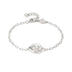 Nomination DOMINA Armband aus 925er Silber, dazu mit Cubic Zirkonia verziertes Schmuckelement (015_Tropfen)