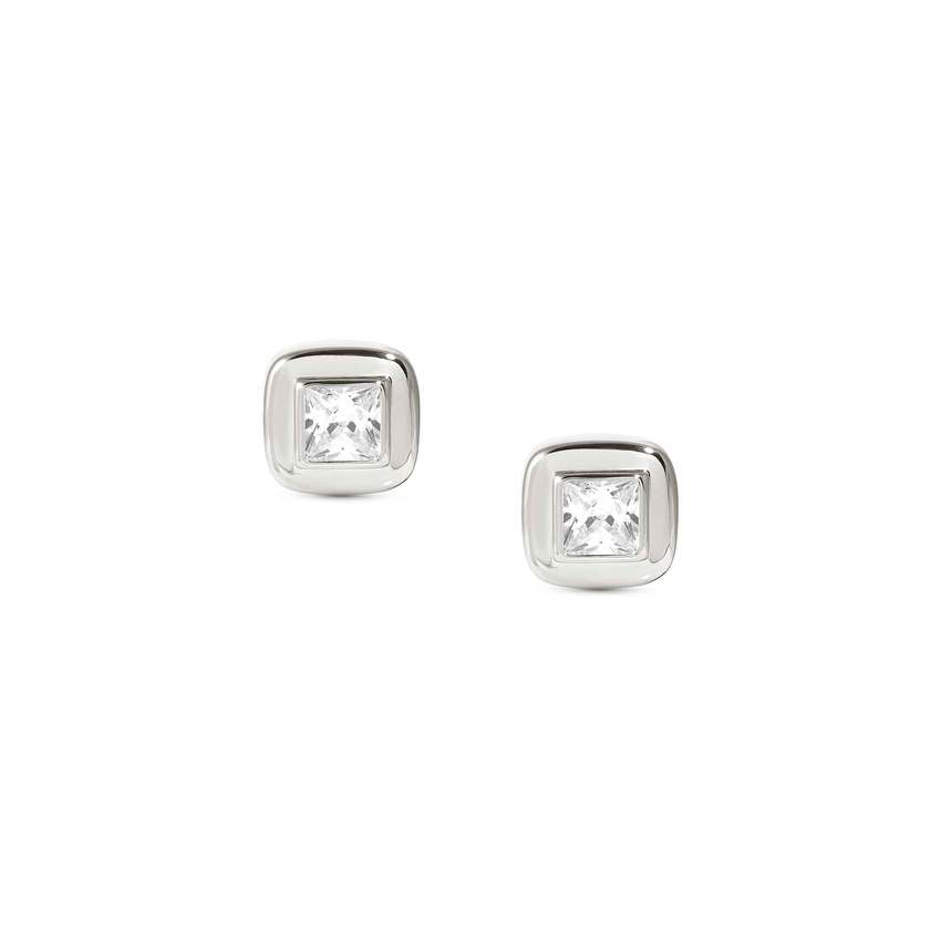 Nomination DOMINA Ohrstecker aus 925er Silber, mit Cubic Zirkonia verziert (036_(Quadrat))