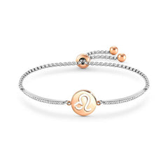 Nomination MILLELUCI Armband aus Edelstahl, mit Cubic Zirkonia verziert, dazu Schmuckelement (Sternzeichen), rose PVD-beschichtet (005_Lowe)