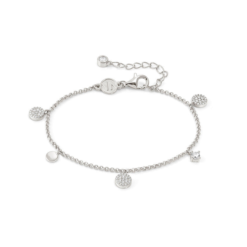 Nomination LUCENTISSIMA Armband aus 925er Silber, mit Charm-Anhängern und Cubic Zirkonia-Pavés verziert (009_Silberner Kreis)