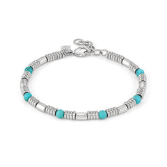 Nomination INSTINCTSTYLE ZODIAC&STONES Armband aus Edelstahlroehrchen und Edelsteinperlen (003_TURKIS)