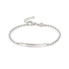Nomination MESSAGGI D'AMORE Kugelarmband mit individuell gravierter Plakette, aus 925er Silber (058_(Plakette))