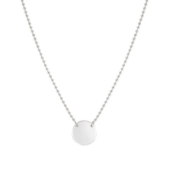 Nomination MESSAGGI D'AMORE Kugelhalskette mit individuell gravierter Plakette, aus 925er Silber (016_(Kreis))