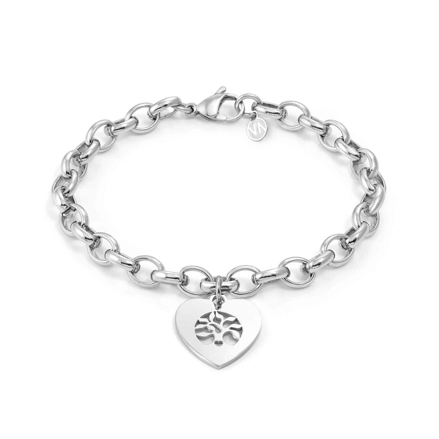 Nomination SEMPRE CON ME Armband aus Edelstahl, dazu Charmanhaenger (030_(Herz mit Lebensbaum))