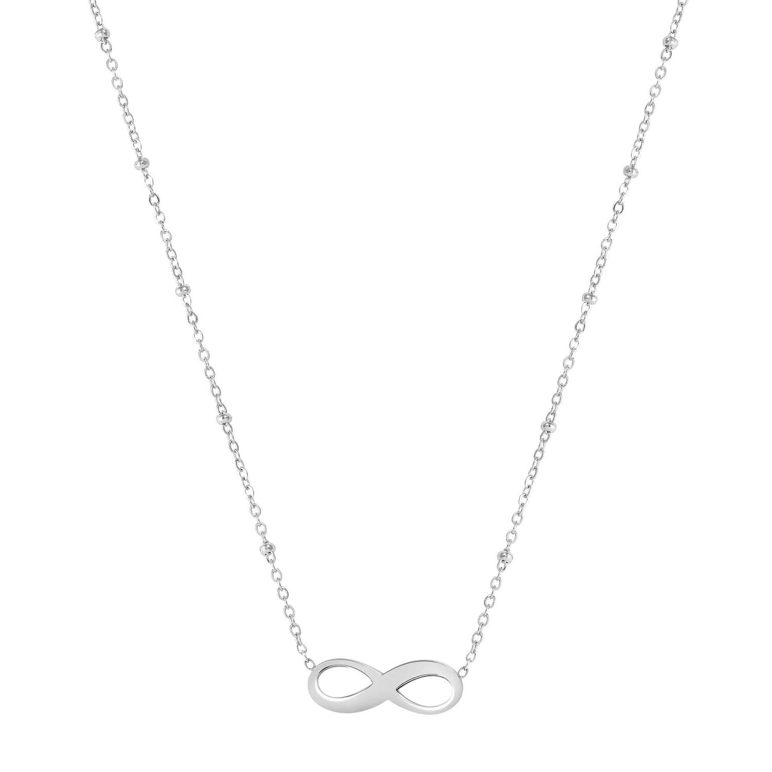 Nomination SEMPRE CON ME Halskette aus Edelstahl, dazu Anhaenger (026_Unendlich-Zeichen)