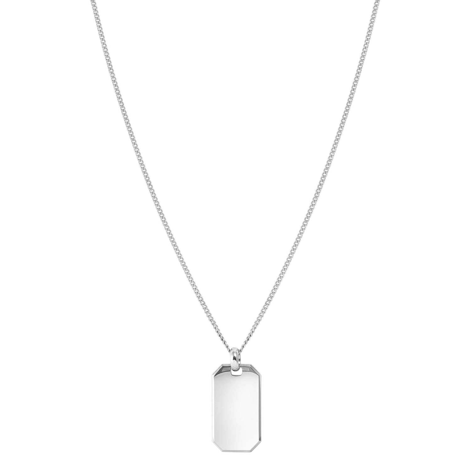 Nomination SEMPRE CON ME Halskette aus Edelstahl, dazu Anhaenger (065_(Rechteck))