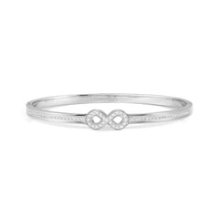 Nomination PRETTY BANGLES Armreif aus Edelstahl (Medium), dazu integriertes Symbol, mit Cubic Zirkonia verziert (065_(Infinity))
