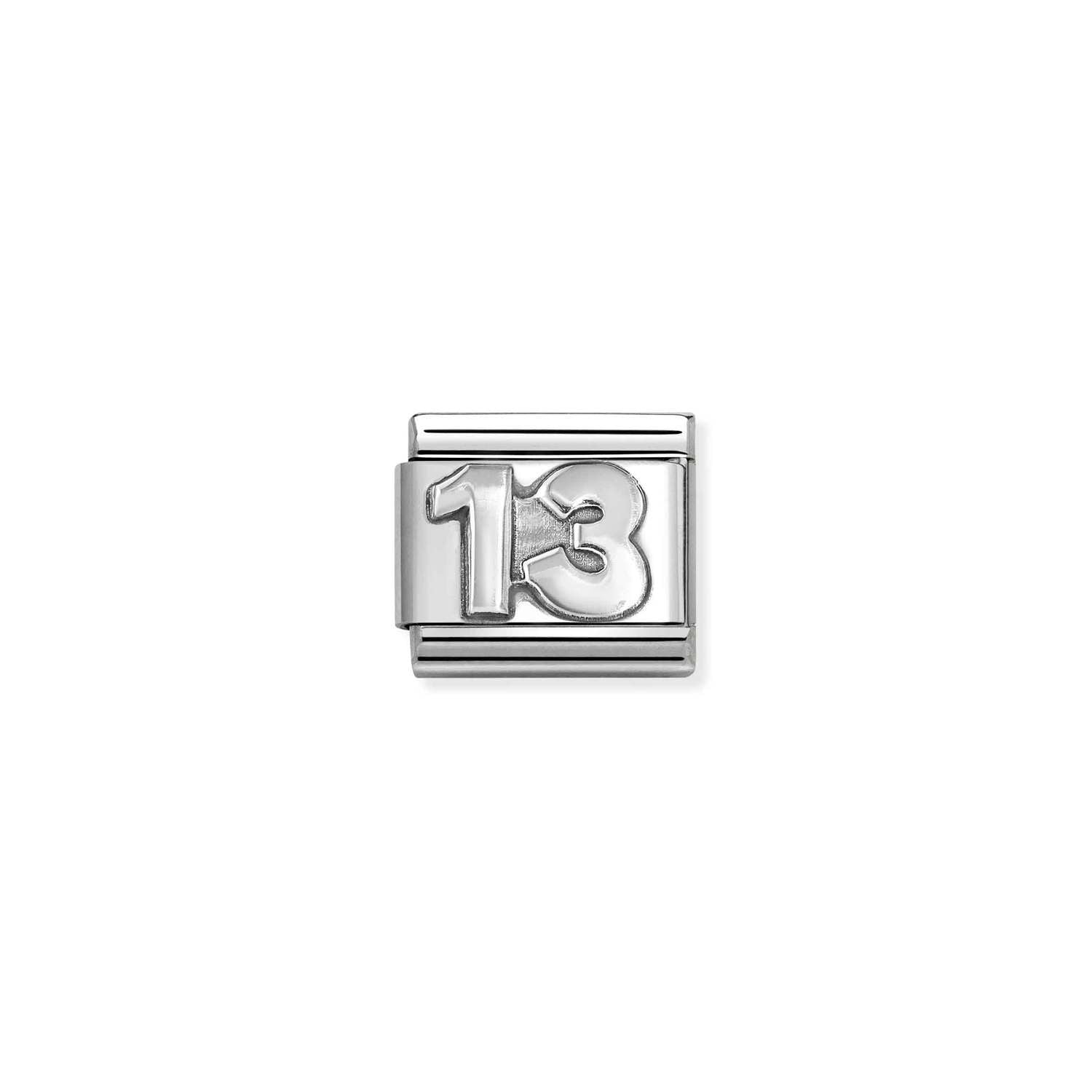 Nomination COMPOSABLE CLASSIC OXIDIERTE SYMBOLE aus Edelstahl, mit 925er Silber verziert, (75_(13))