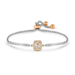 Nomination ROYALDREAM Armband aus Edelstahl, dazu rosé PVD-beschichtetes Schmuckelement, mit Cubic Zirkonia besetzt (037_(Rechteck))