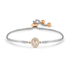 Nomination ROYALDREAM Armband aus Edelstahl, dazu rosé PVD-beschichtetes Schmuckelement, mit Cubic Zirkonia besetzt (038_(Oval))