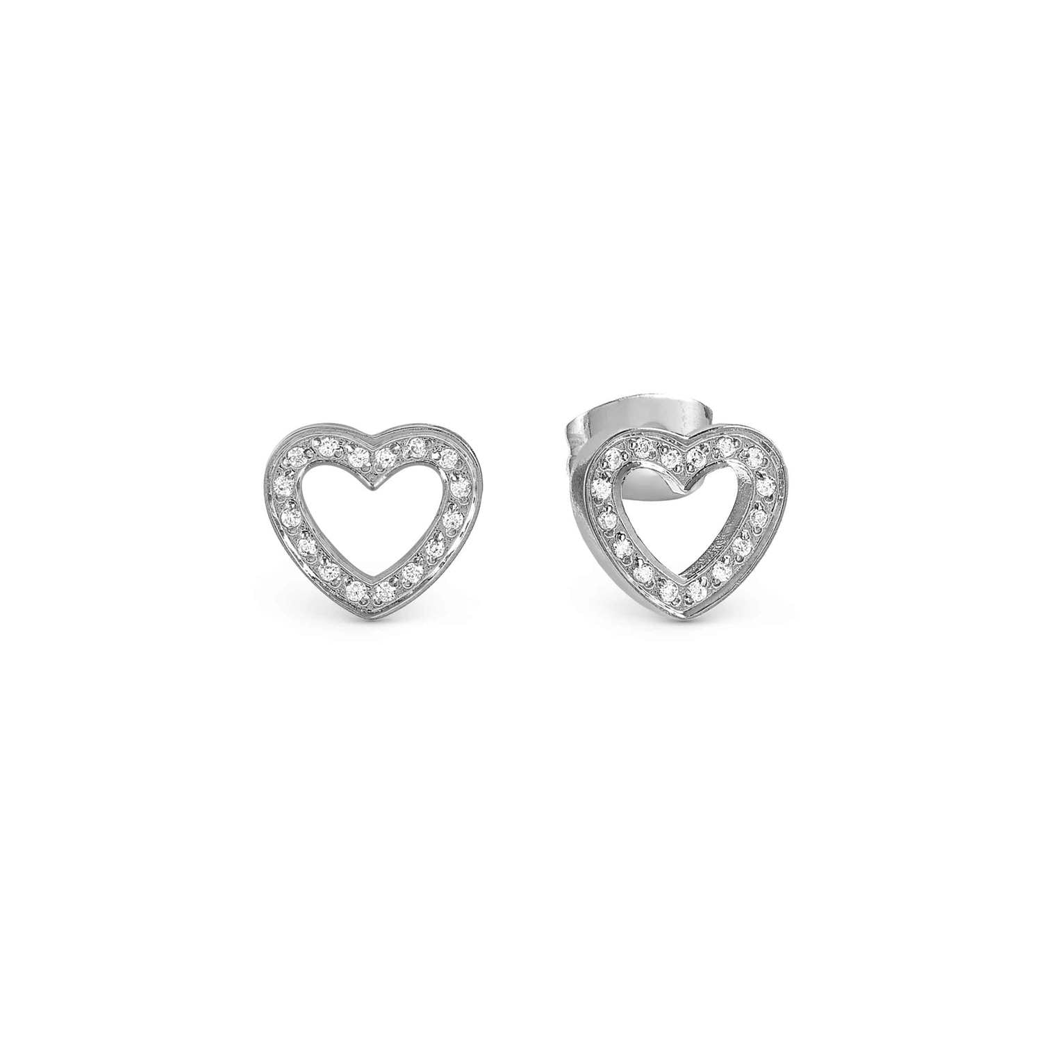 Nomination SOFFIO D'AMORE Ohrstecker aus Edelstahl, mit Cubic Zirkonia besetzt (022_Herz)