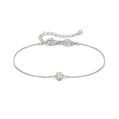 Nomination ARMONICA Armband aus 925er Silber, dazu 1 Schmuckelement, Verschluss mit Cubic Zirkonia verziert (001_Kleeblatt Silber)