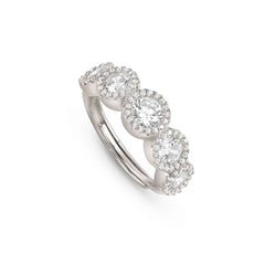 Nomination SEIDIVINA Ring aus 925er Silber, dazu 5 mit Cubic Zirkonia besetzte Schmuckelemente (010_(Silber))