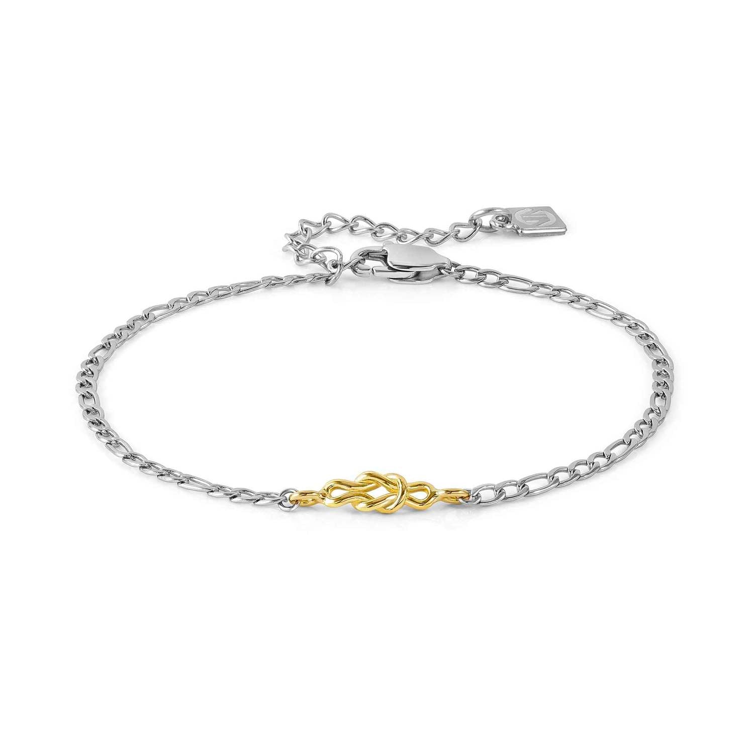 Nomination REFINED Armband aus Edelstahl, dazu Schmuckelement aus 18kt Gold (024_Knoten)