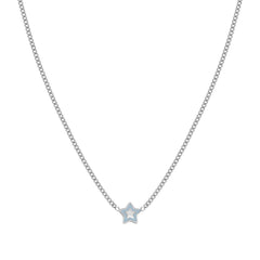 Nomination FAIRYICONS Halskette aus Edelstahl, dazu 1 mit Emaille verziertes Schmuckelement (023_Stern)