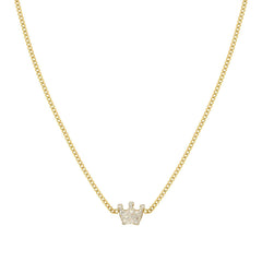 Nomination FAIRYICONS Halskette aus Edelstahl, gold PVD-beschichtet, dazu 1 mit Emaille verziertes Schmuckelement (039_Krone)