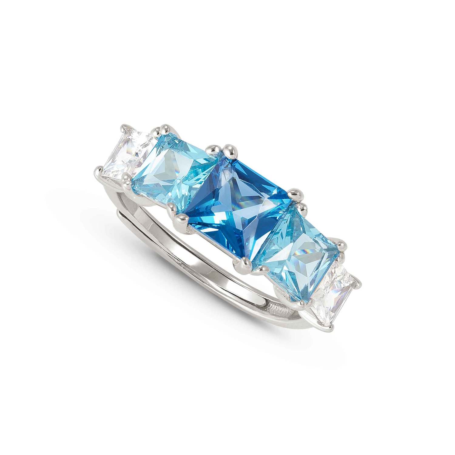 Nomination DAYTONIGHT Ring aus 925er Silber, mit Cubic Zirkonia besetzt (006_HIMMELBLAU)