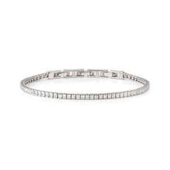 Nomination DAYTONIGHT Tennis-Armband aus 925er Silber, mit Cubic Zirkonia (2,7 mm) besetzt (010_WEISS)