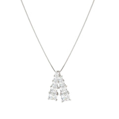 Nomination DAYTONIGHT Halskette aus 925er Silber, dazu mit Cubic Zirkonia besetzter Anhänger (010_WEISS)