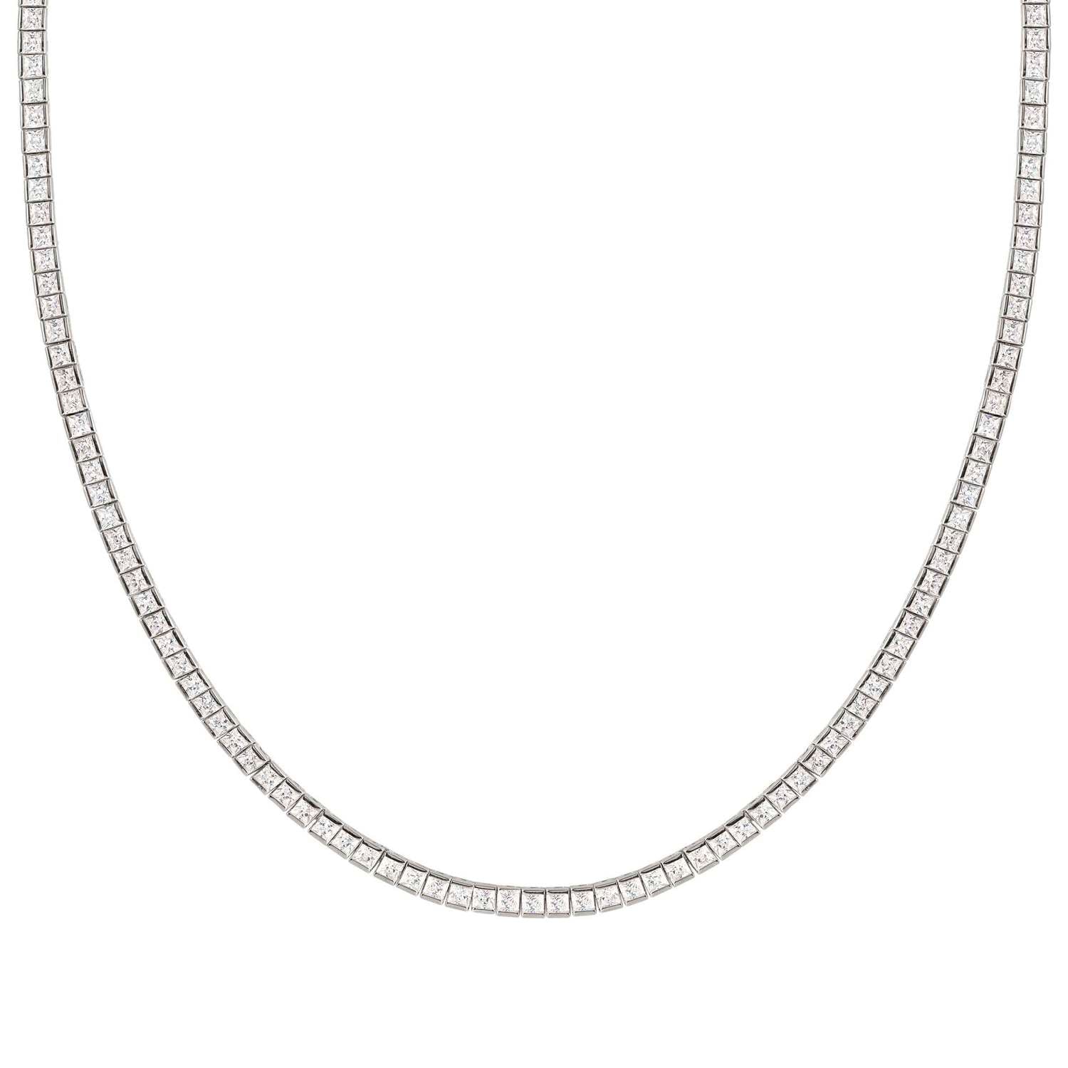 Nomination DAYTONIGHT Tennis-Halskette aus 925er Silber, mit Cubic Zirkonia (3,5 mm) besetzt (010_WEISS)