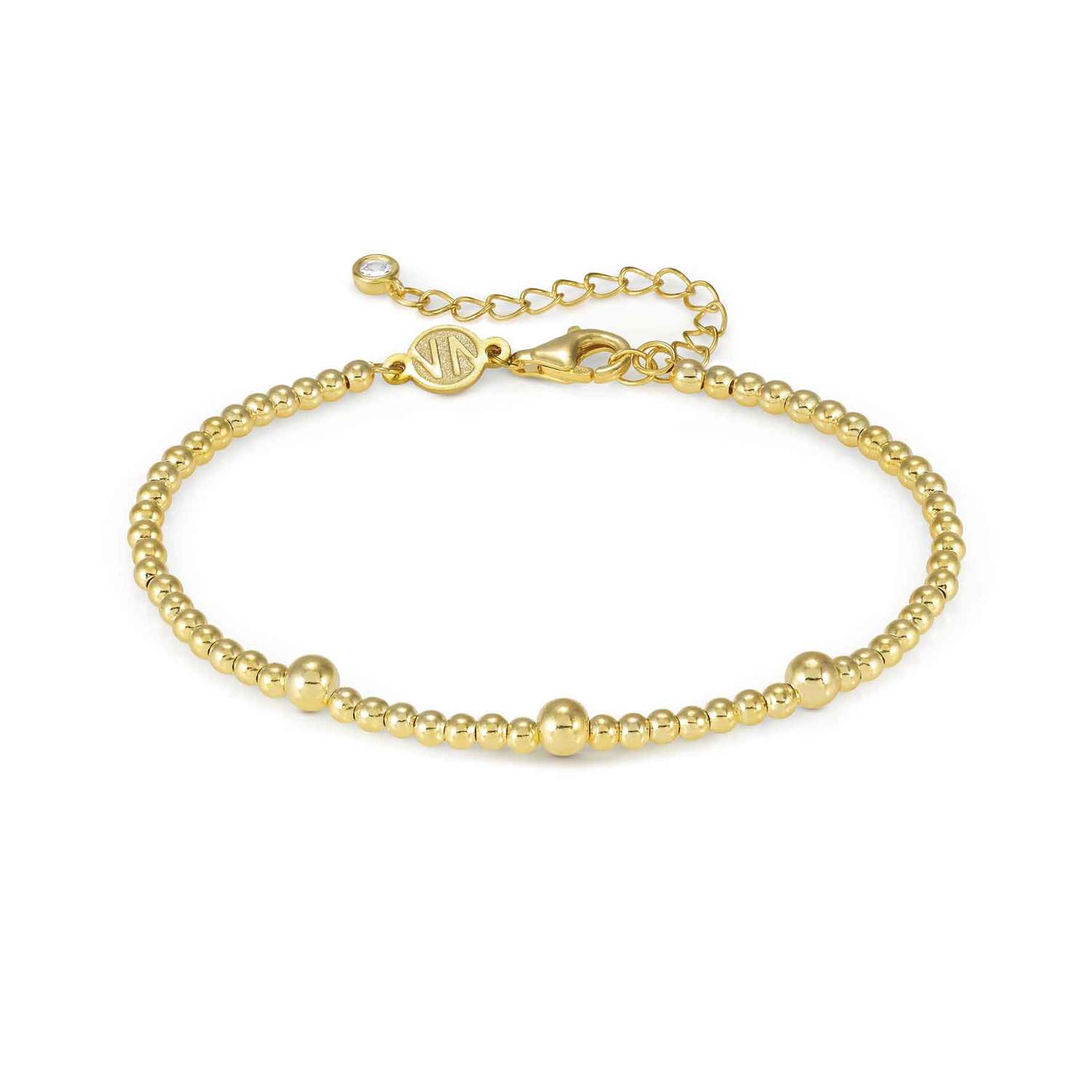 Nomination FASHION ERA Armband aus 925er Silberperlen, mit Cubic Zirkonia verziert (012_(Gelb vergoldet))