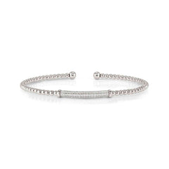 Nomination FASHION ERA Kugel-Armreif aus 925er Silber, dazu Schmuckelement mit Cubic Zirkonia in Pavé-Fassung (010_(Silber))