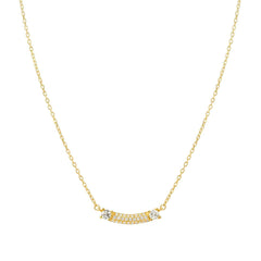 Nomination FASHION ERA Halskette aus 925er Silber, dazu 1 mit Cubic Zirkonia in Pavé-Fassung besetztes Schmuckelement (012_(Gelb vergoldet))