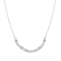 Nomination FASHION ERA Halskette aus 925er Silber, dazu 3 mit Cubic Zirkonia in Pavé-Fassung besetzte Schmuckelemente (010_(Silber))