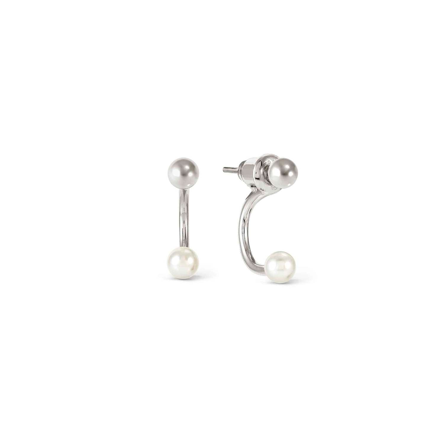 Nomination FASHION ERA Ohr-Piercing aus 925er Silber, mit weißen Perlen verziert (010_(Silber))