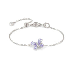 Nomination SHINE ME UP Armband aus 925er Silber, dazu mit Cubic Zirkonia besetztes Schmuckelement (006_(Schmetterling, Weiß/Lila))