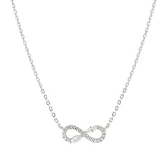 Nomination SHINE ME UP Halskette aus 925er Silber, dazu mit Cubic Zirkonia besetzter Anhänger (010_(Infinity, Weiß))