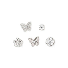 Nomination SWEETMADAME Ohrschmuck-Set (5 Stk) aus 925er Silber, mit Cubic Zirkonia verziert (050_Mix (Silber))