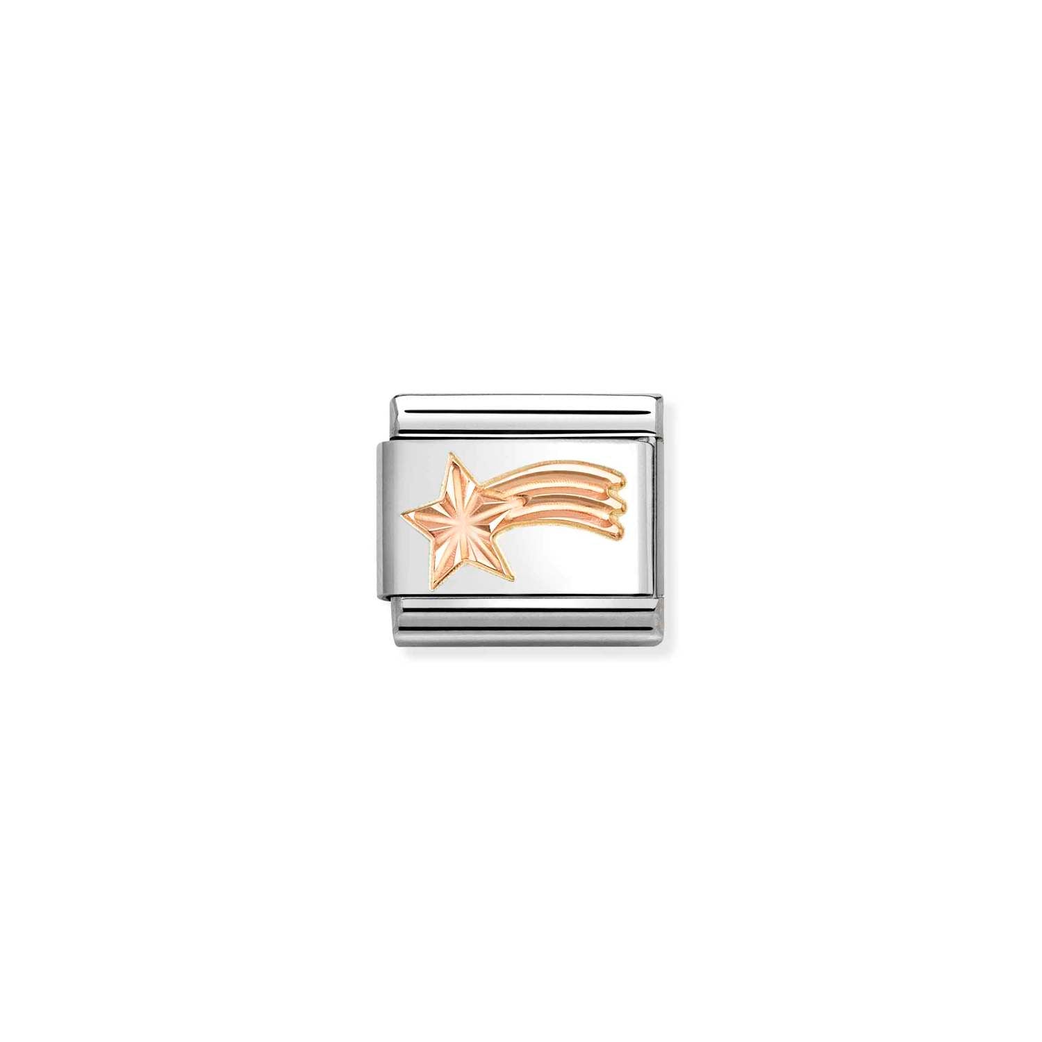 Nomination COMPOSABLE CLASSIC SYMBOLE Element aus Edelstahl, mit 9kt Rosegold verziert (58_(Komet))