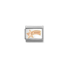 Nomination COMPOSABLE CLASSIC SYMBOLE Element aus Edelstahl, mit 9kt Rosegold verziert (58_(Komet))