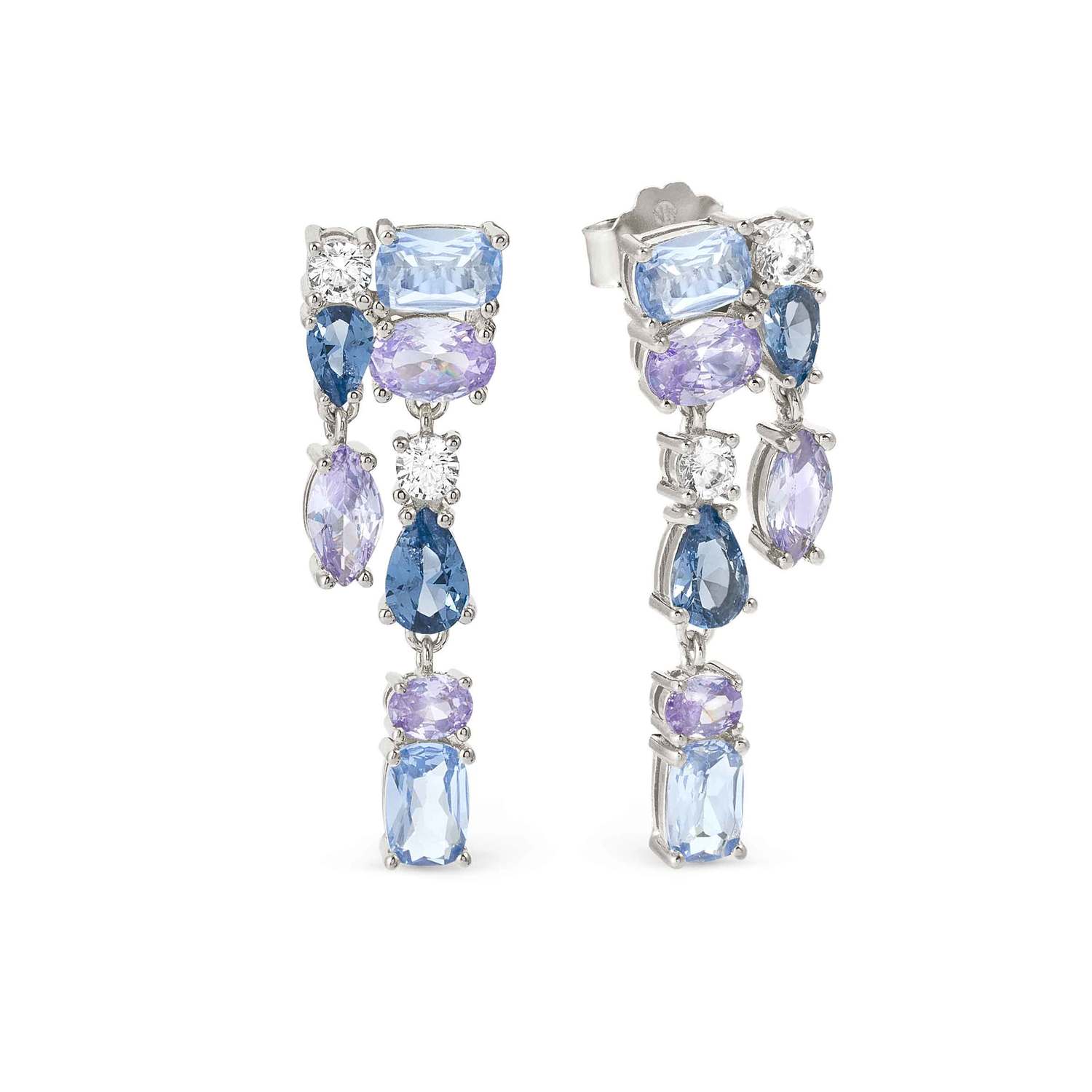 Nomination COLOUR WAVE AURORA ED, Ohrhänger aus 925er Silber, mit Cubic Zirkonia besetzt (061_(Color Mix, Silber))