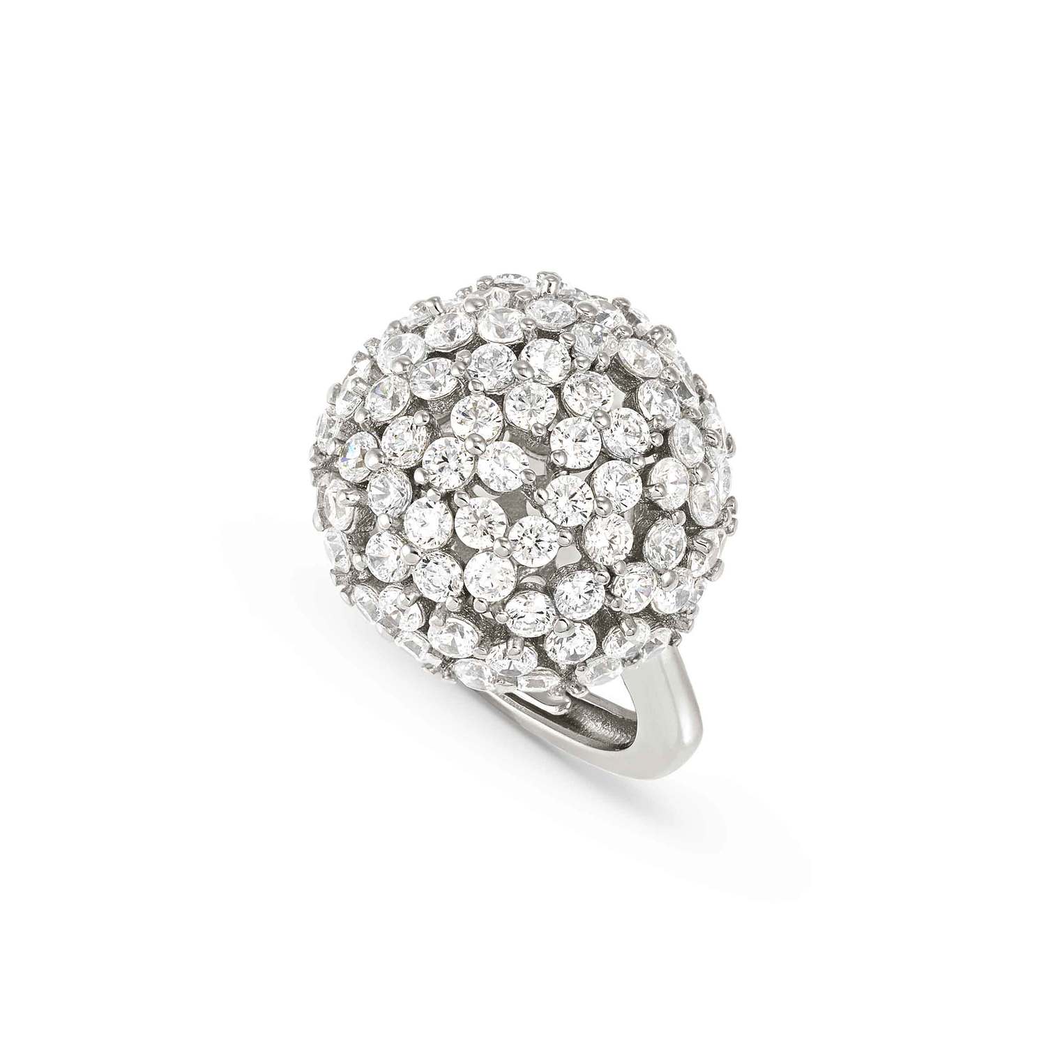 Nomination LIFE BOUQUET Ring aus 925er Silber, dazu runder Ringkopf, mit Cubic Zirkonia besetzt (010_(Silber))