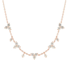 Nomination LIFE BOUQUET Halskette aus 925er Silber, mit Cubic Zirkonia verziert (011_Rosevergoldet)