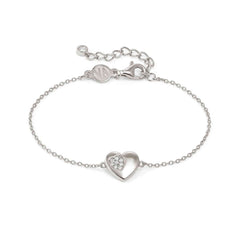Nomination PETIT SPARKLE Armband aus 925er Silber, dazu mit Cubic Zirkonia verziertes Schmuckelement (004_Herz)