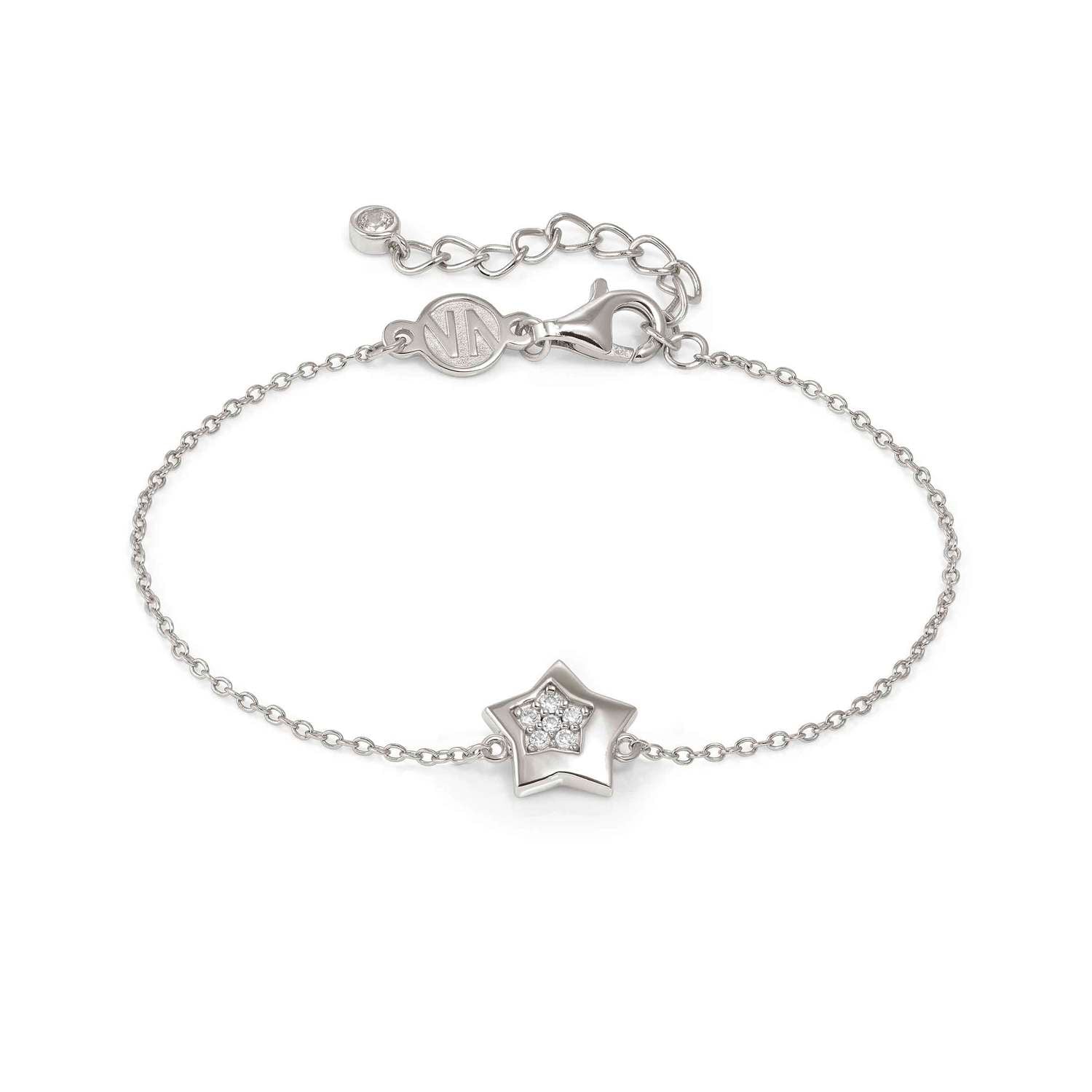 Nomination PETIT SPARKLE Armband aus 925er Silber, dazu mit Cubic Zirkonia verziertes Schmuckelement (007_Stern (Silber))
