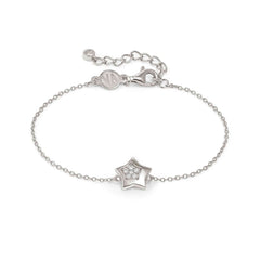 Nomination PETIT SPARKLE Armband aus 925er Silber, dazu mit Cubic Zirkonia verziertes Schmuckelement (007_Stern (Silber))