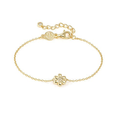 Nomination PETIT SPARKLE Armband aus 925er Silber, dazu mit Cubic Zirkonia verziertes Schmuckelement (012_Blume (Gelbgold))
