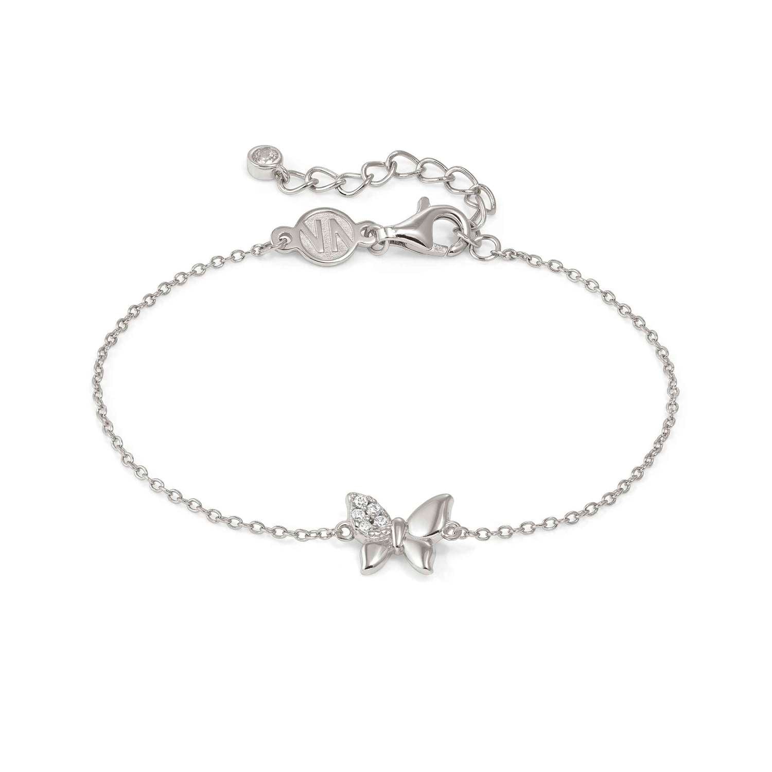 Nomination PETIT SPARKLE Armband aus 925er Silber, dazu mit Cubic Zirkonia verziertes Schmuckelement (040_(Schmetterling))