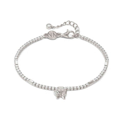 Nomination PETIT SPARKLE Tennis-Armband aus 925er Silber, mit Cubic Zirkonia besetzt, dazu mit Cubic Zirkonia verzierter Charm-Anhänger (040_(Schmetterling))